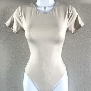 SWS Contour Beige Short Sleeve Bodysuit – Size Small